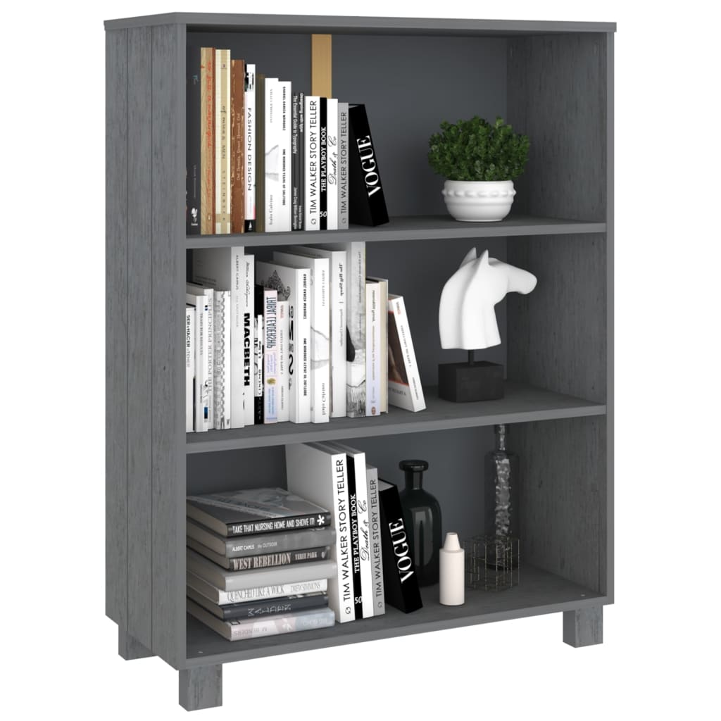 Boekenkast HAMAR 85x35x112 cm massief grenenhout