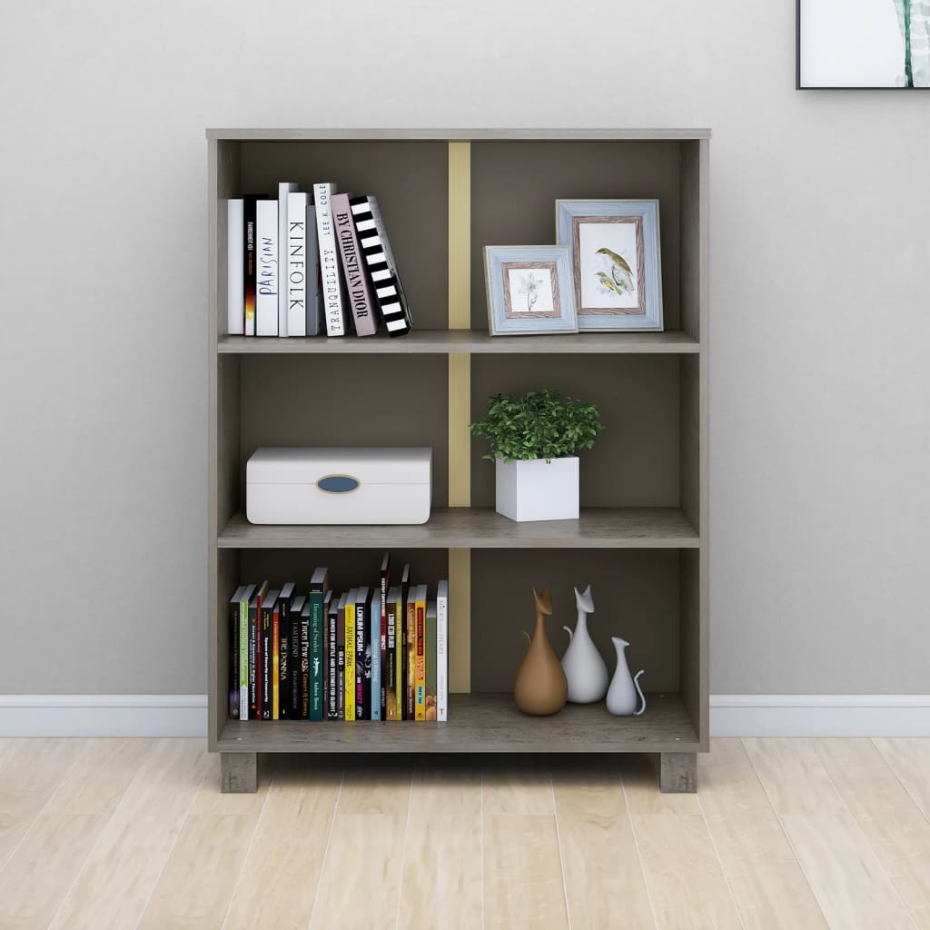 Boekenkast HAMAR 85x35x112 cm massief grenenhout