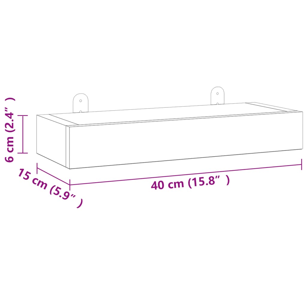 Wandschappen 2 st 110x15x4 cm massief teakhout