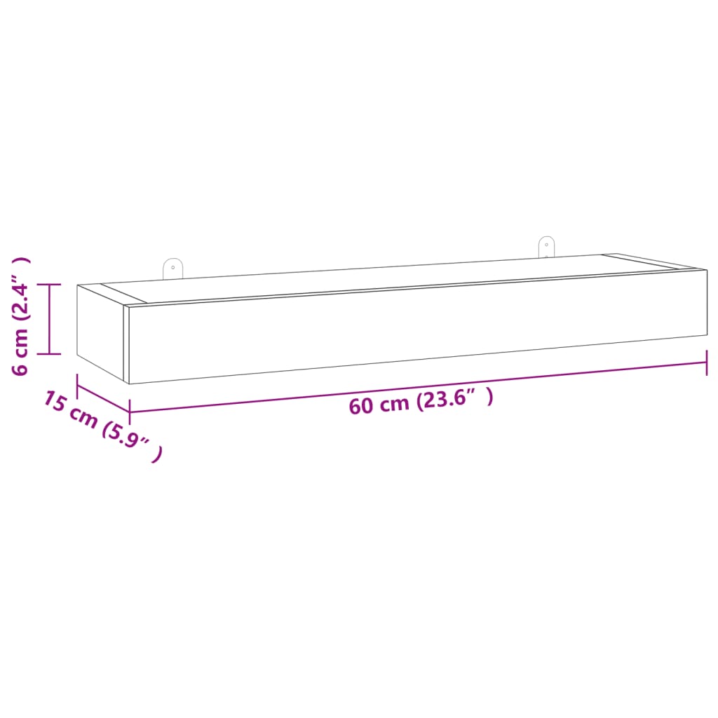 Wandschappen 2 st 110x15x4 cm massief teakhout