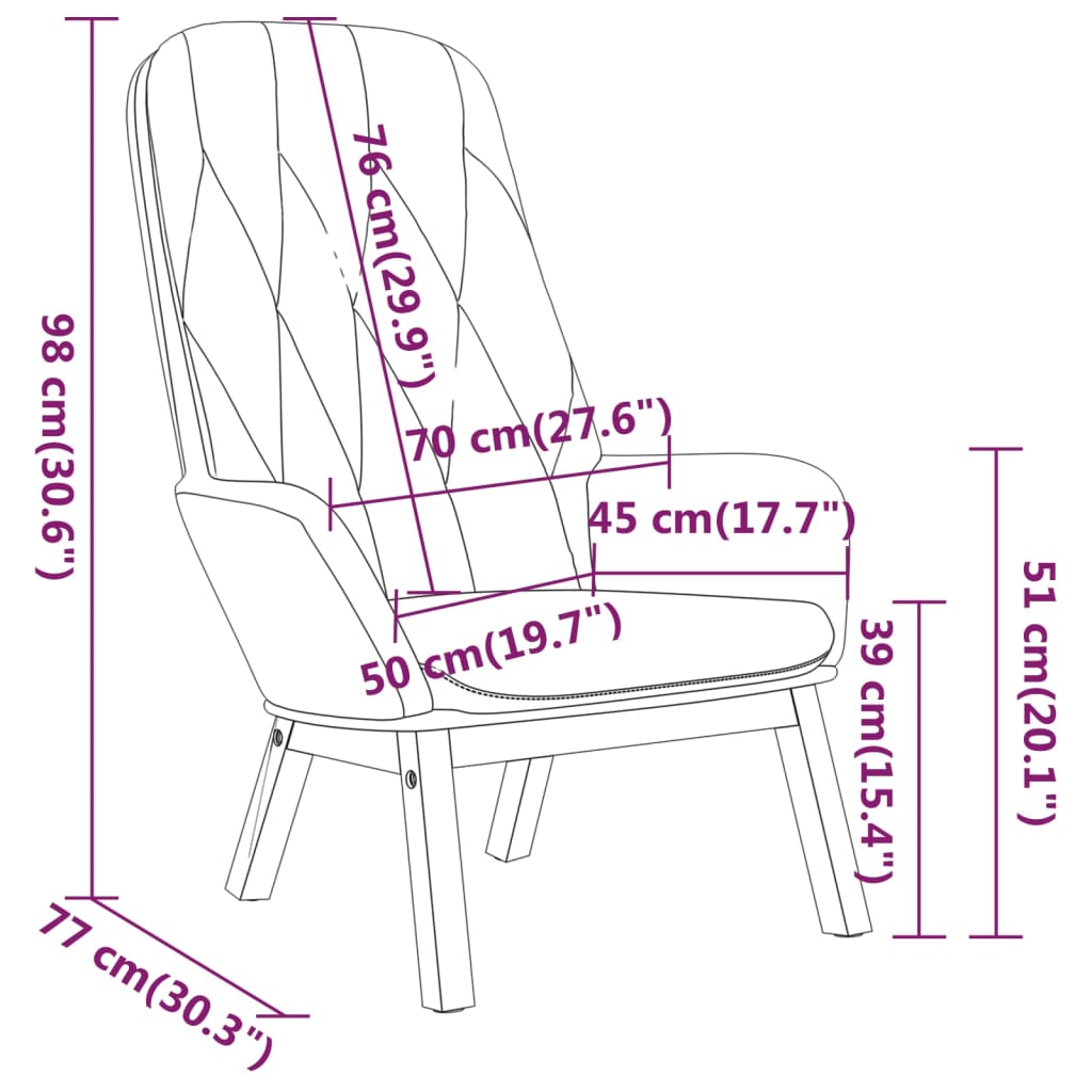 Relaxstoel fluweel donkergrijs