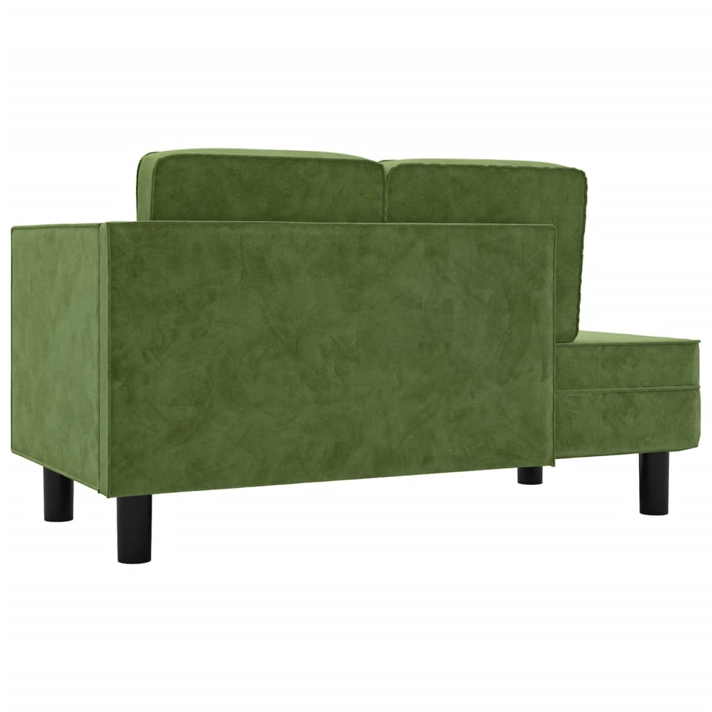 Chaise longue met kussens en bolster fluweel