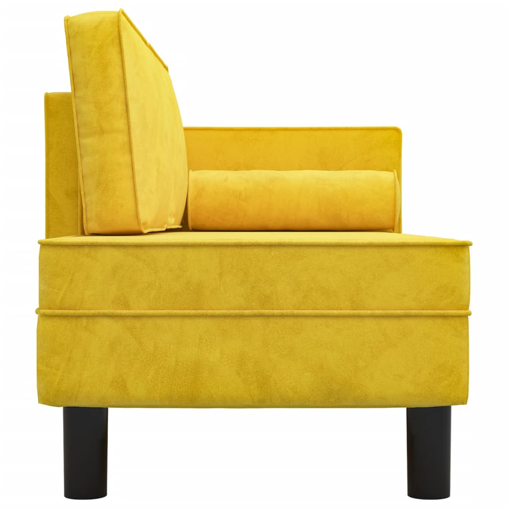 Chaise longue met kussens en bolster fluweel