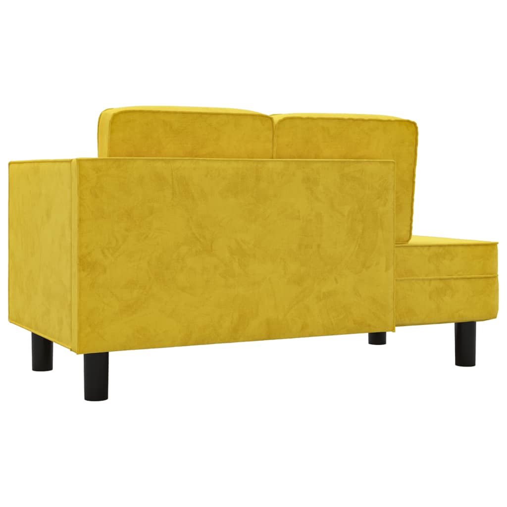 Chaise longue met kussens en bolster fluweel