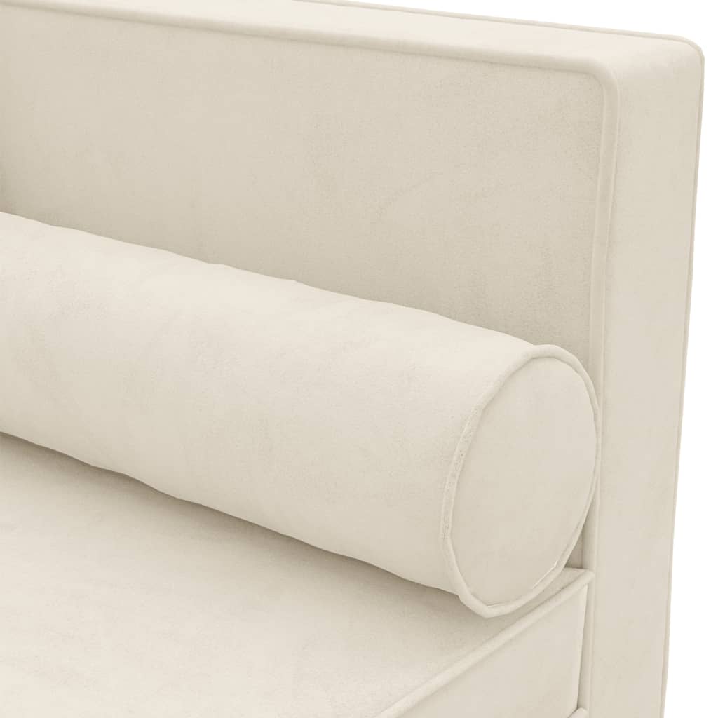 Chaise longue met kussens en bolster fluweel