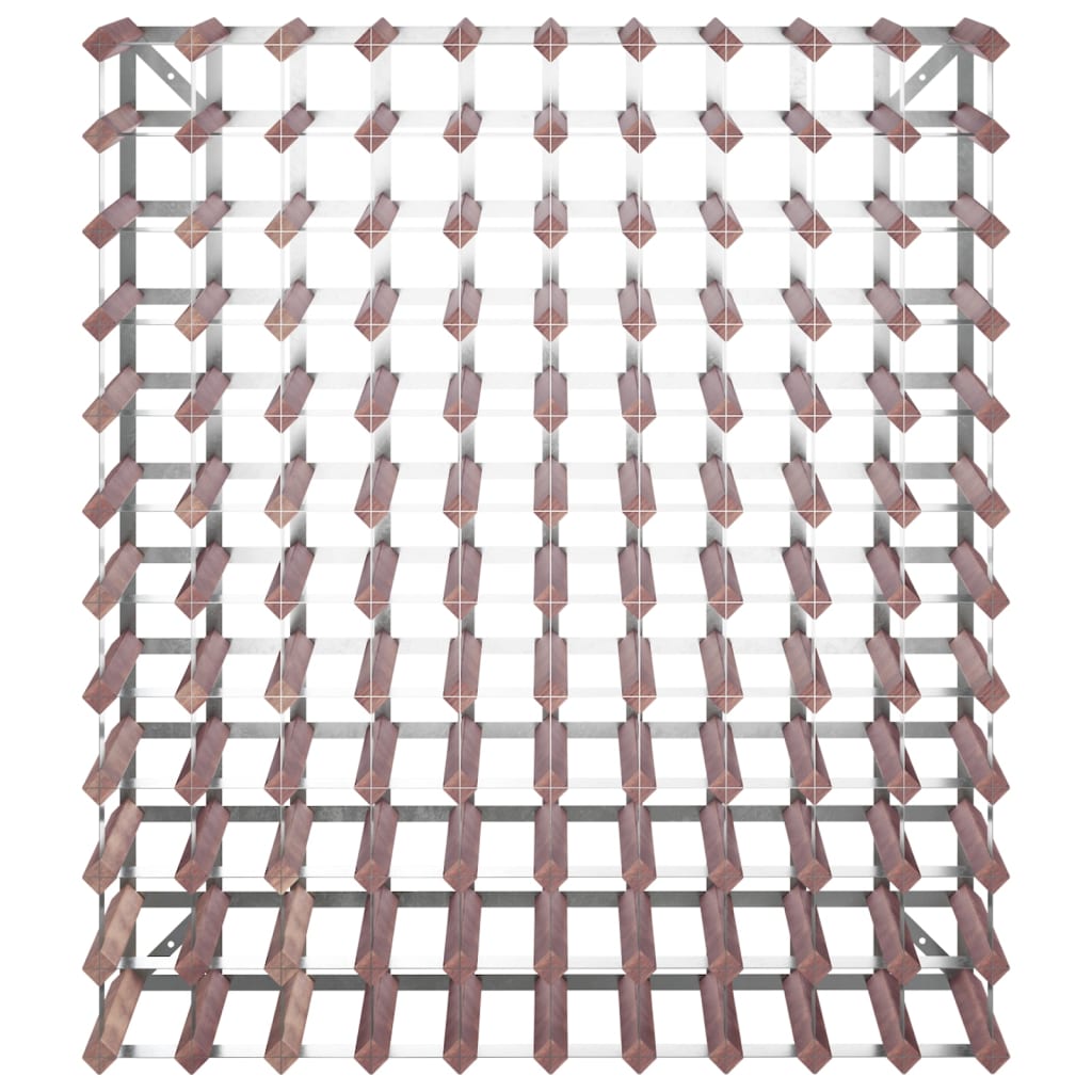 Wijnrek voor 42 flessen massief grenenhout bruin