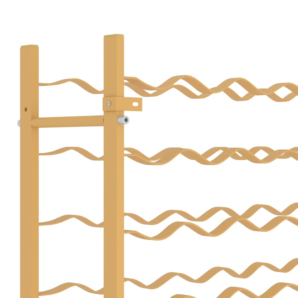 Wijnrek voor 36 flessen metaal goudkleurig