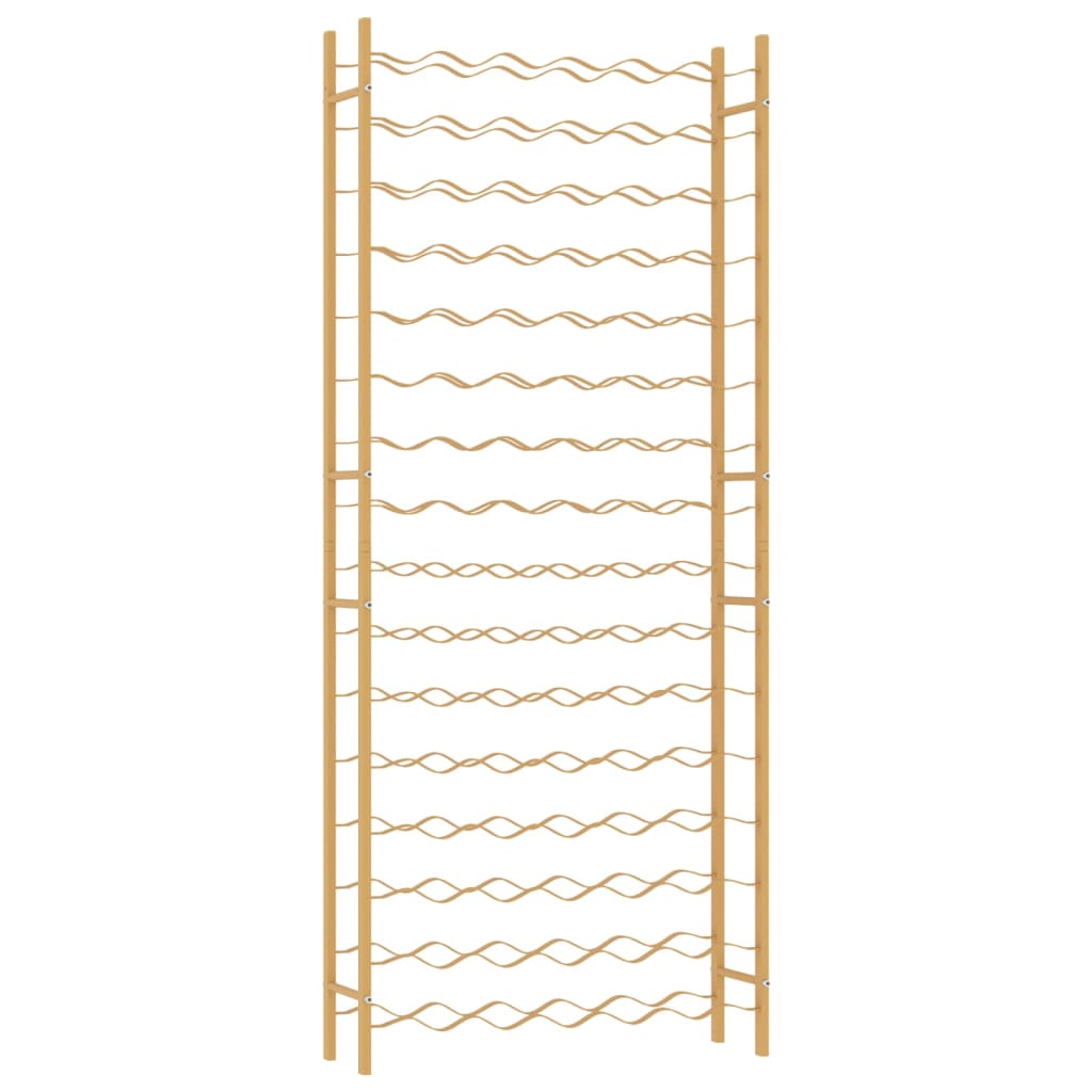 Wijnrek voor 36 flessen metaal goudkleurig