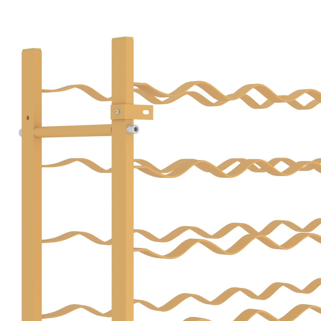 Wijnrek voor 36 flessen metaal goudkleurig