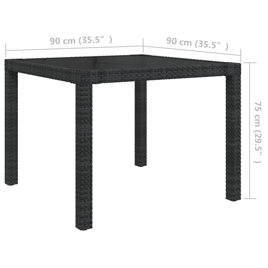 9-delige Tuinset met kussens poly rattan