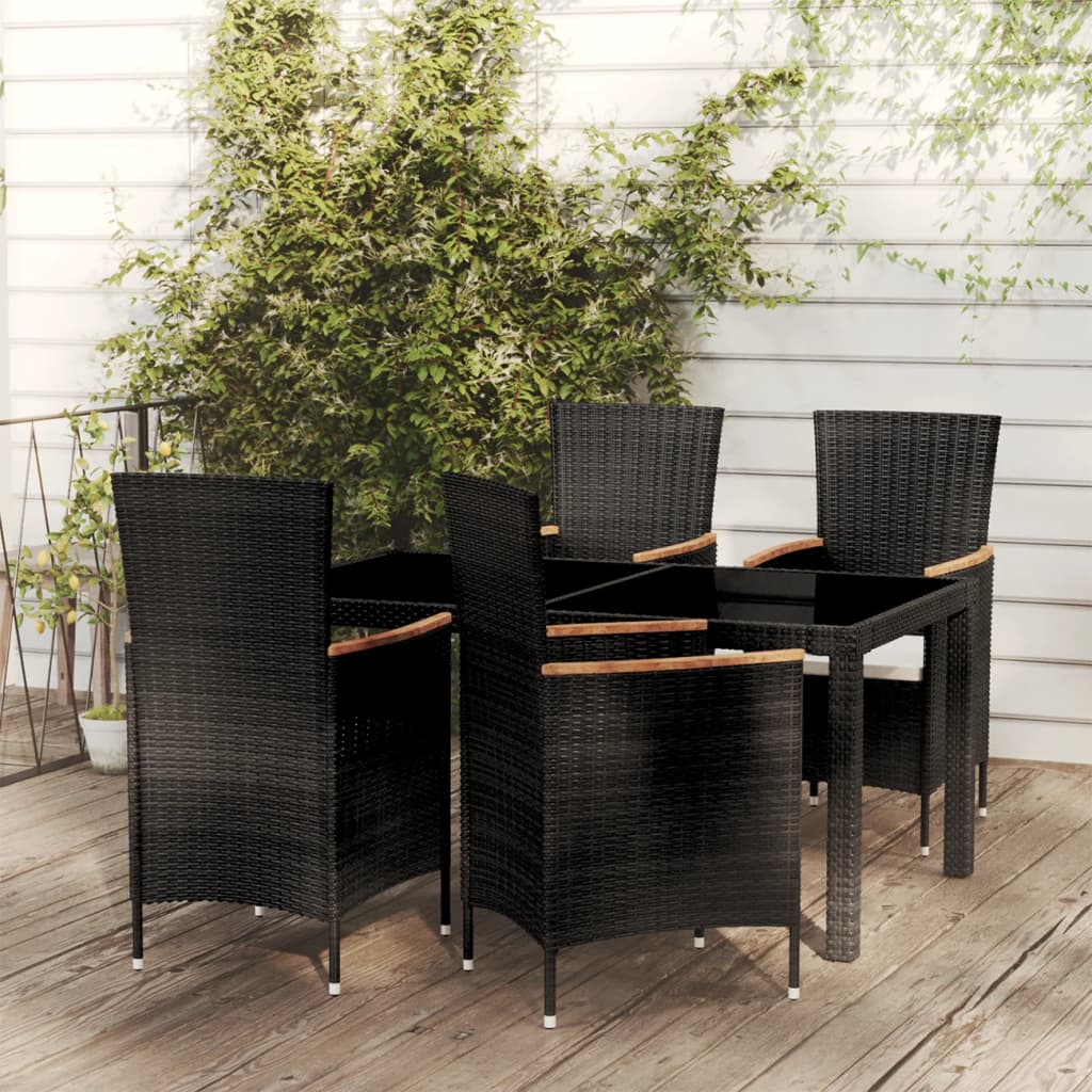 9-delige Tuinset met kussens poly rattan