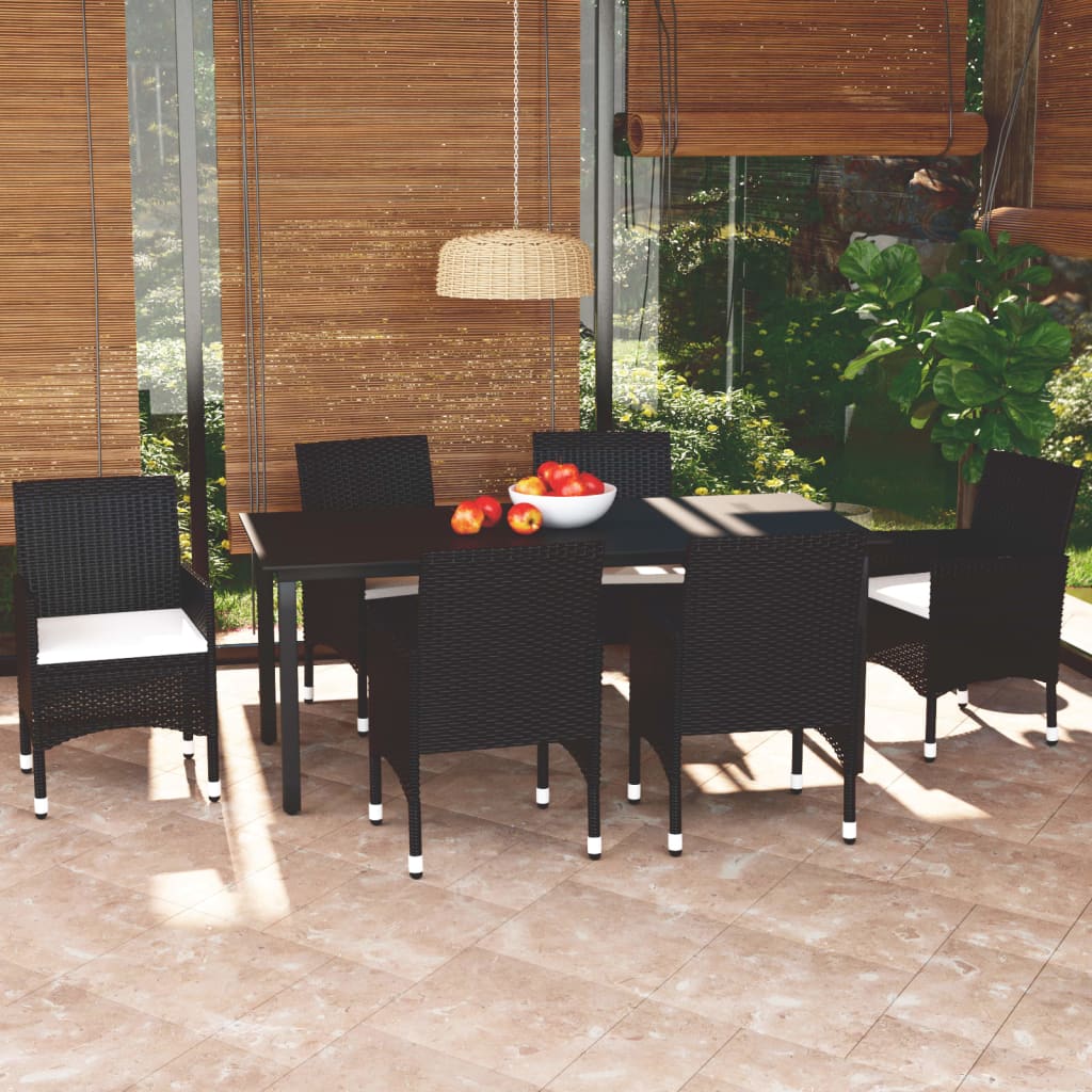 5-delige Tuinset met kussens poly rattan