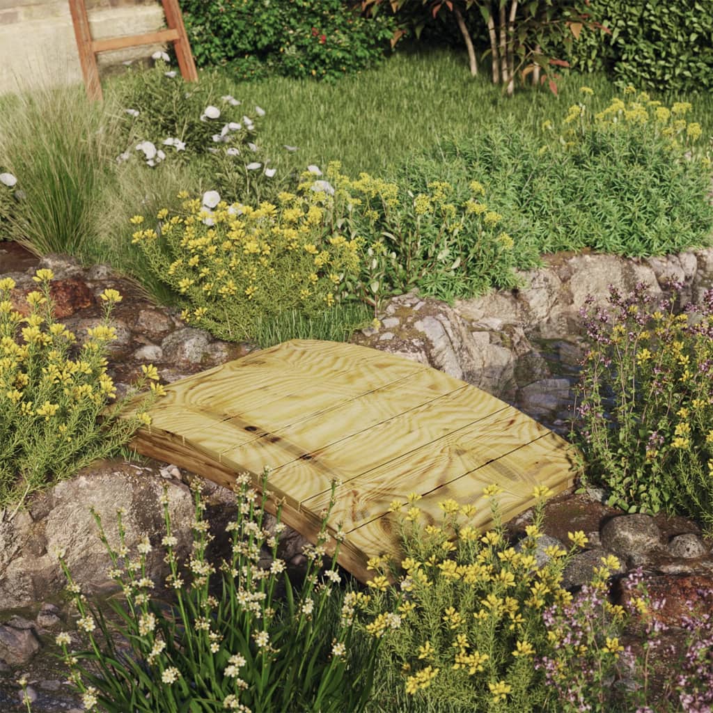 Tuinbrug met leuning 170x74x105 cm geïmpregneerd grenenhout