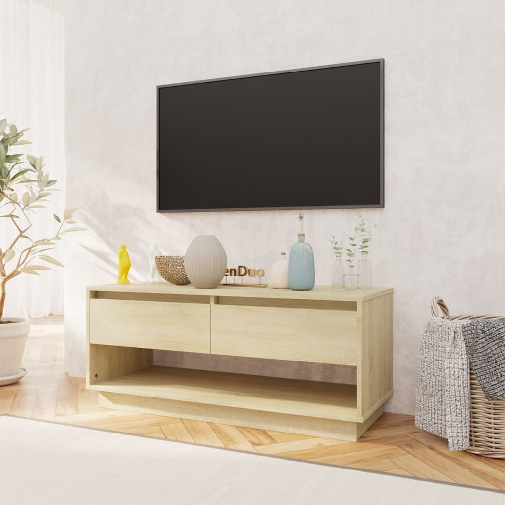 Tv-meubel 102x41x44 cm bewerkt hout