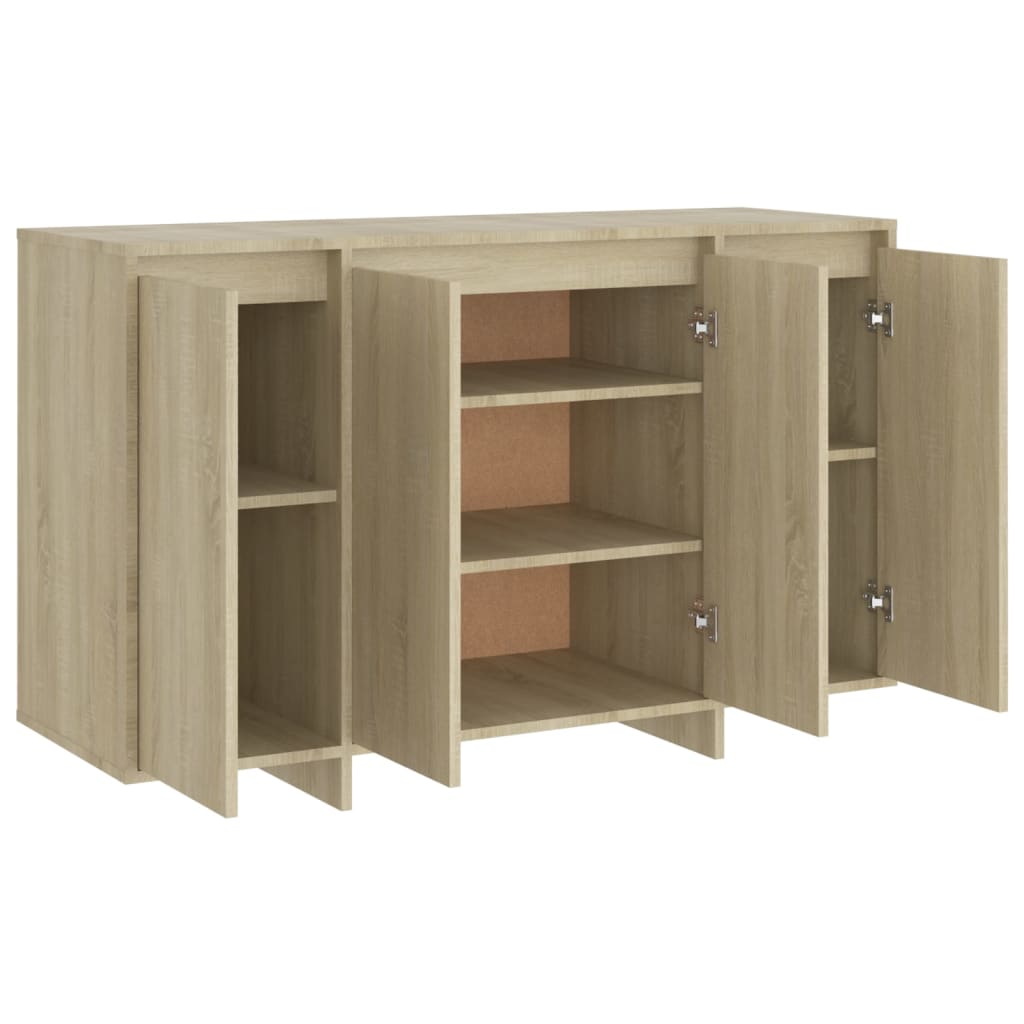 Dressoir 120x41x75 cm bewerkt hout eikenkleurig