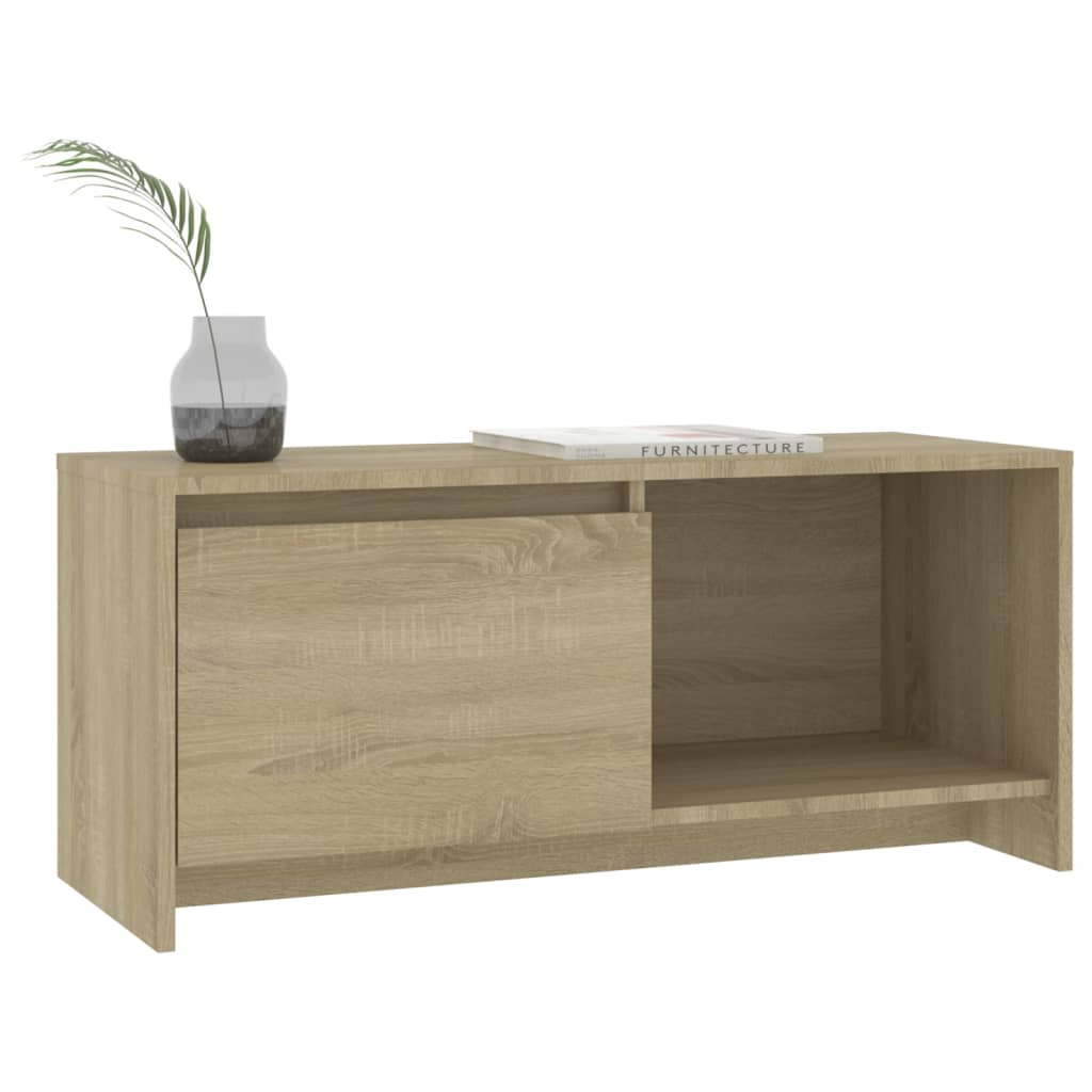 Tv-meubel 90x35x40 cm bewerkt hout eikenkleurig