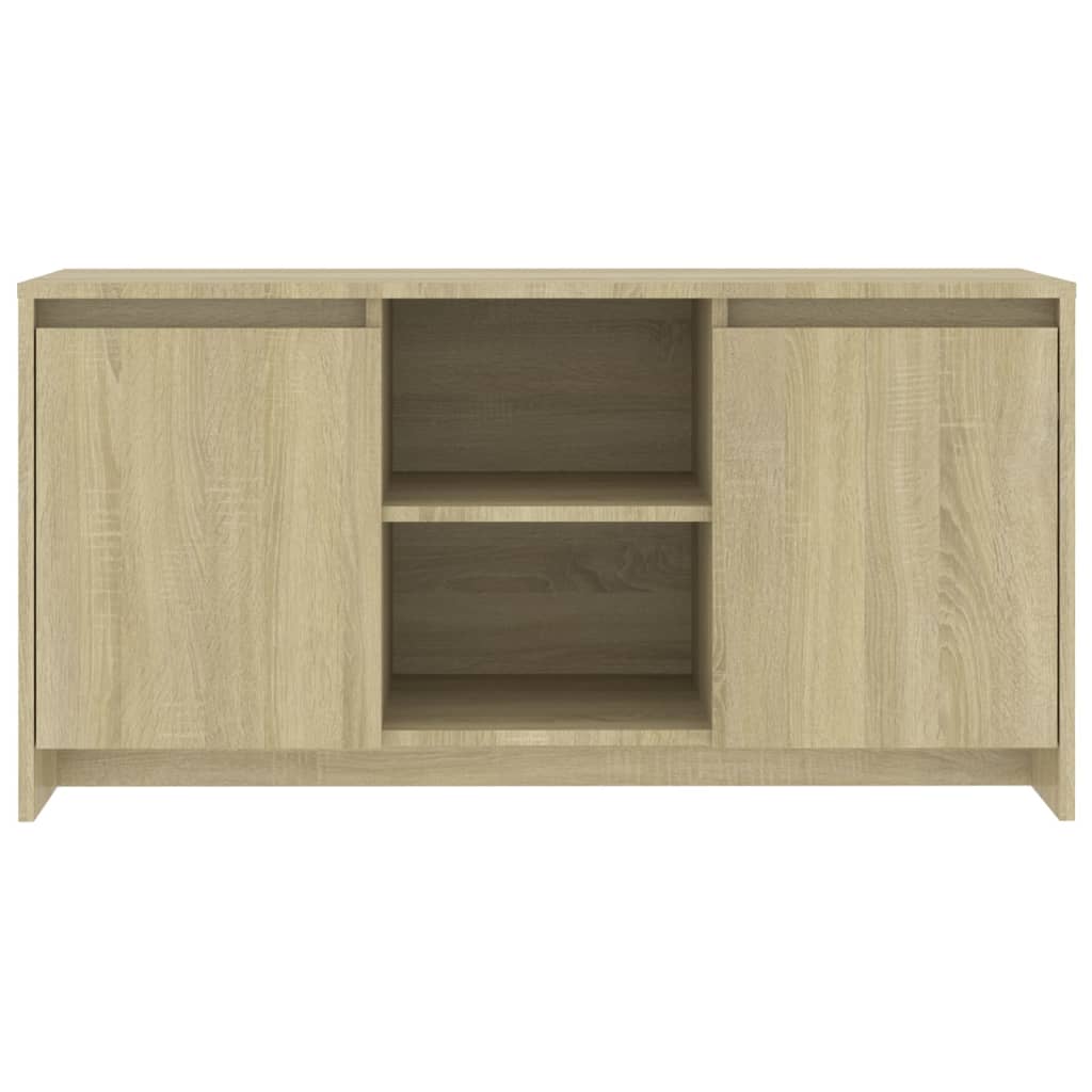 Tv-meubel 102x37,5x52,5 cm bewerkt hout eikenkleurig