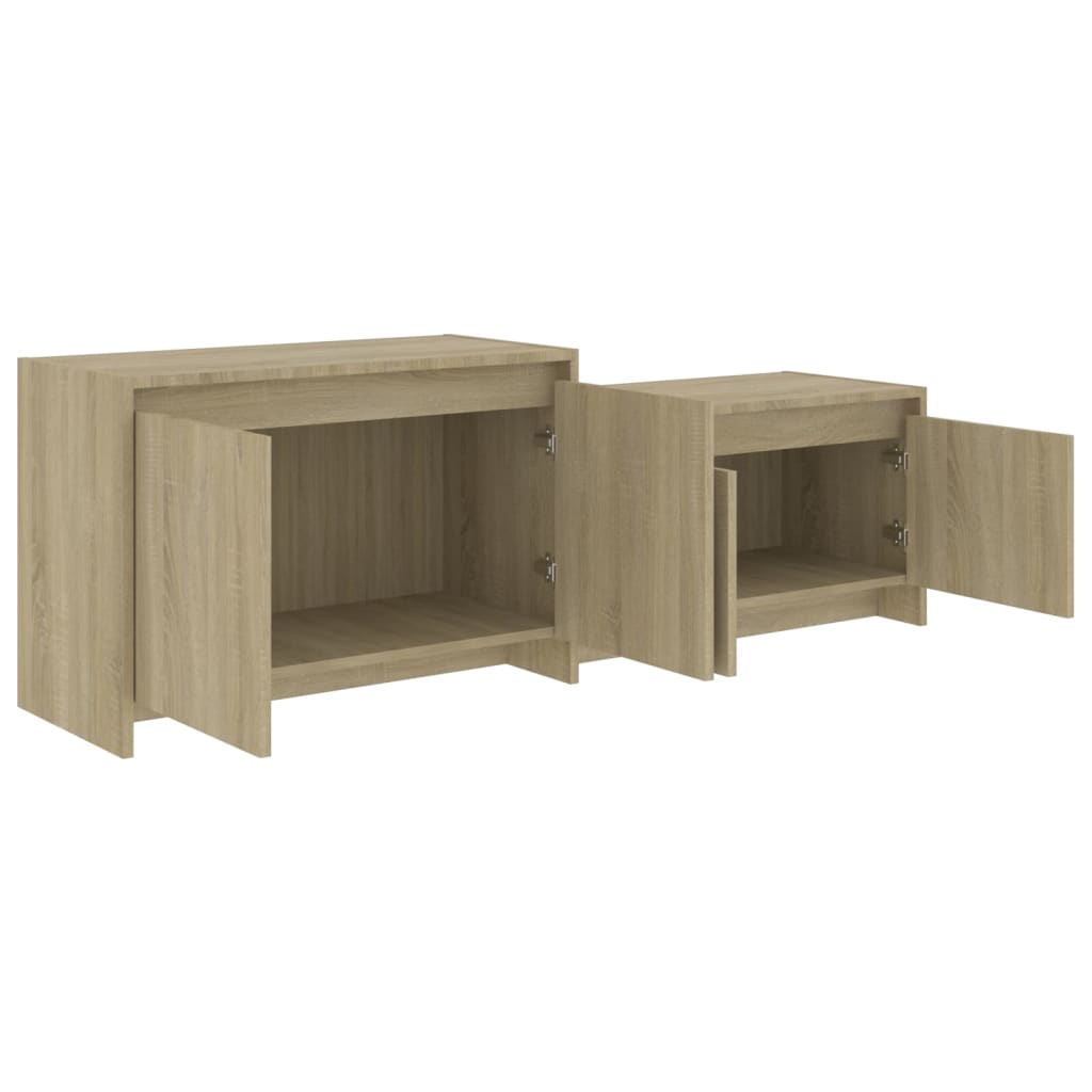 Tv-meubel 146,5x35x50 cm bewerkt hout