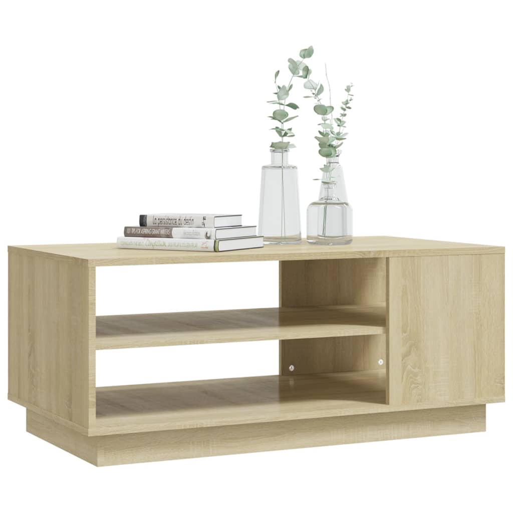 Salontafel 102x55x43 cm bewerkt hout