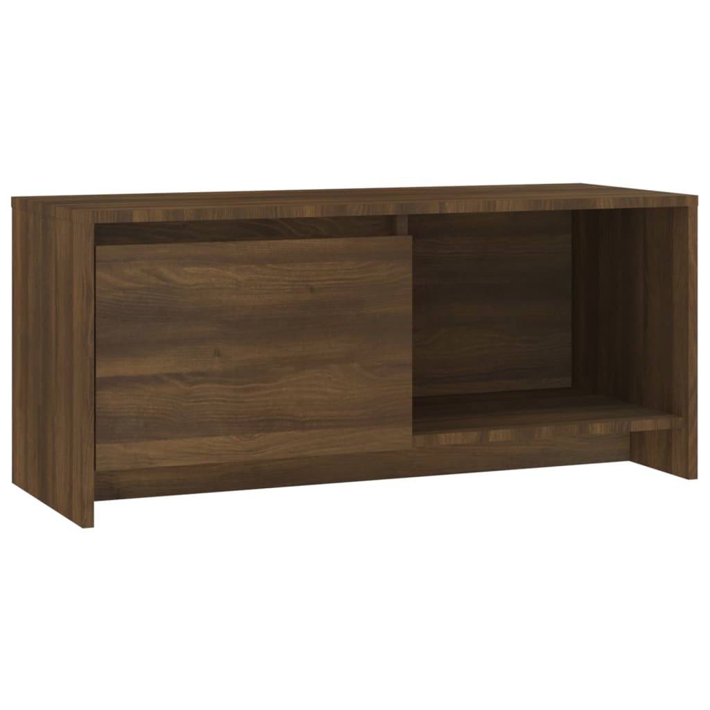 Tv-meubel 90x35x40 cm bewerkt hout eikenkleurig