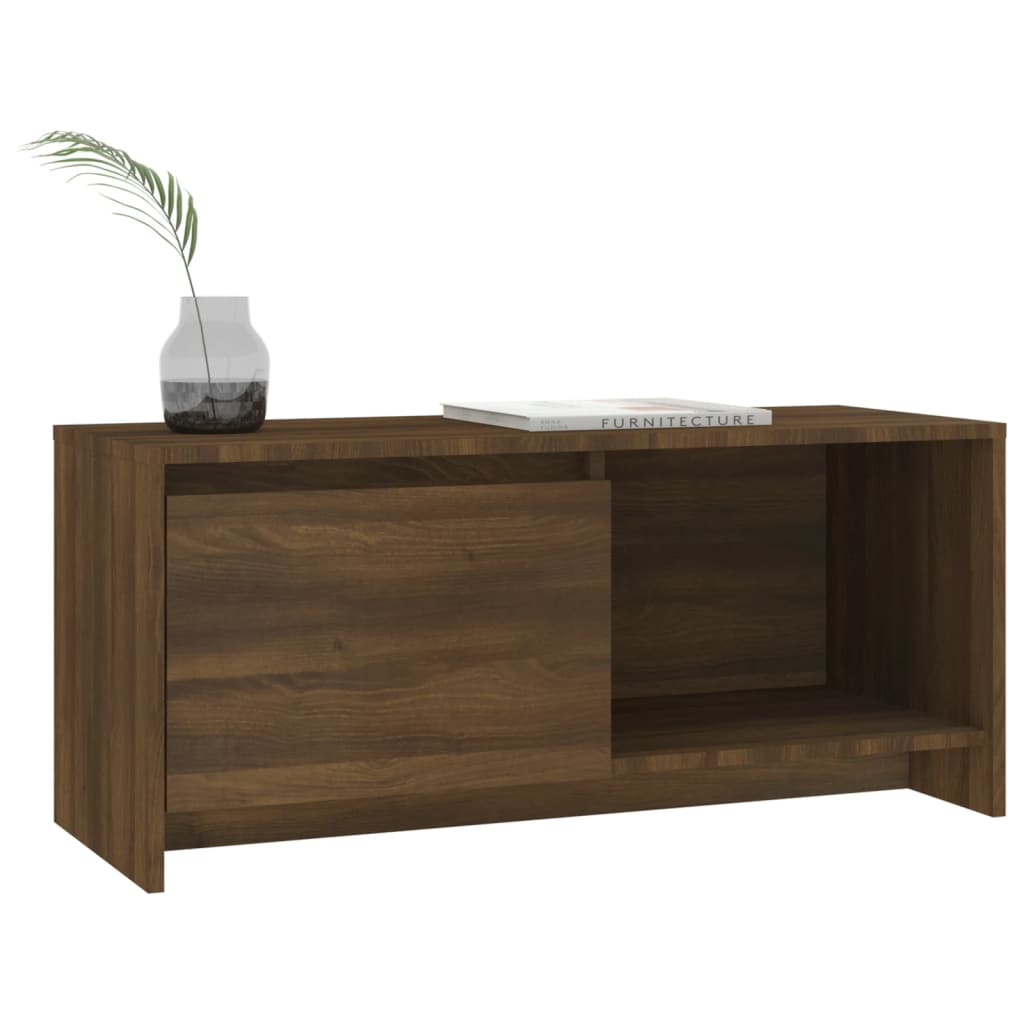 Tv-meubel 90x35x40 cm bewerkt hout eikenkleurig