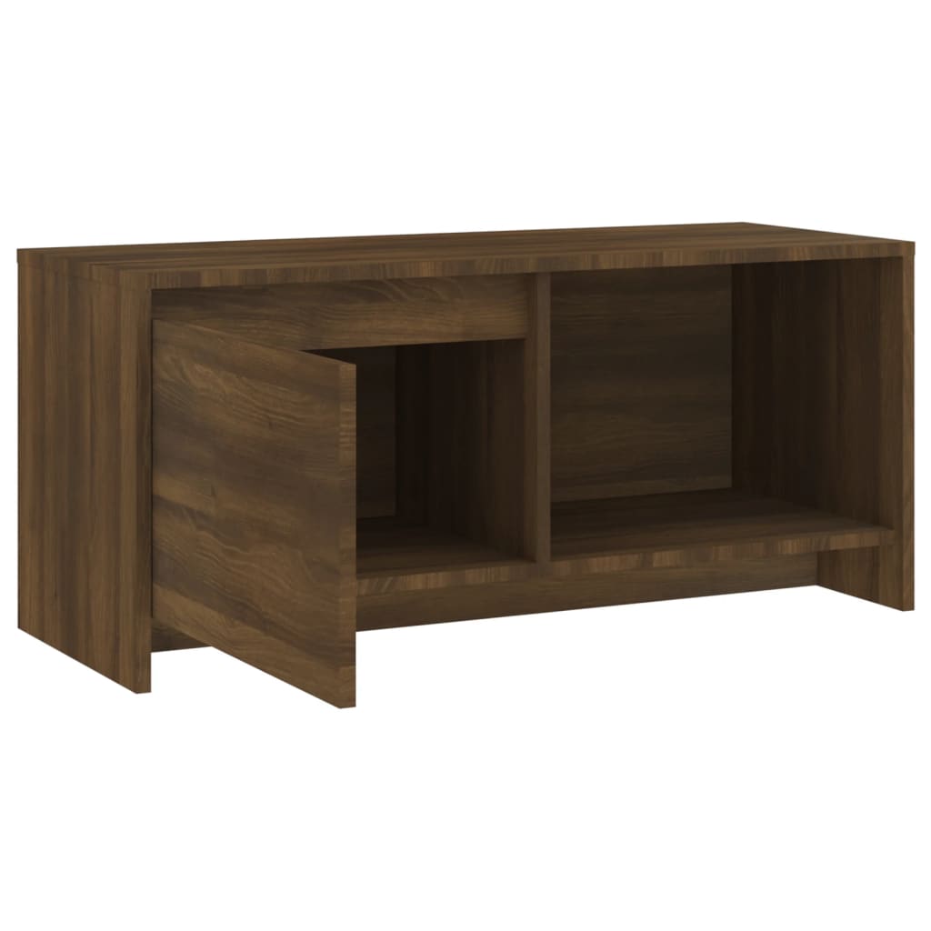 Tv-meubel 90x35x40 cm bewerkt hout eikenkleurig