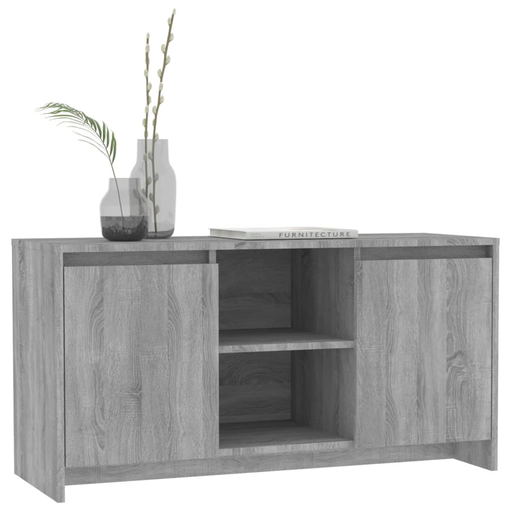 Tv-meubel 102x37,5x52,5 cm bewerkt hout eikenkleurig