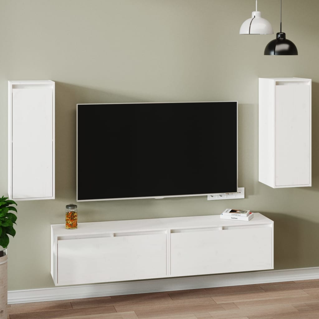 Wandkast 30x30x80 cm massief grenenhout