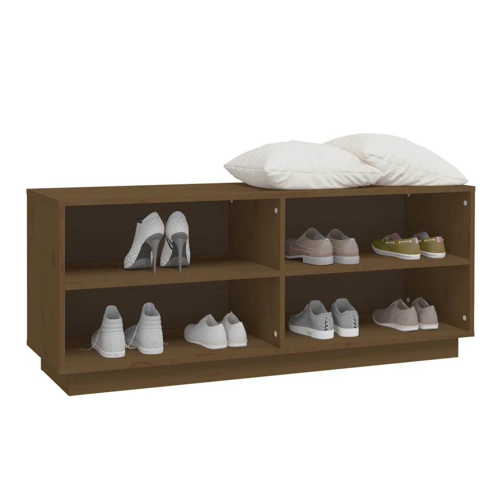 Schoenenkast 110x34x45 cm massief grenenhout