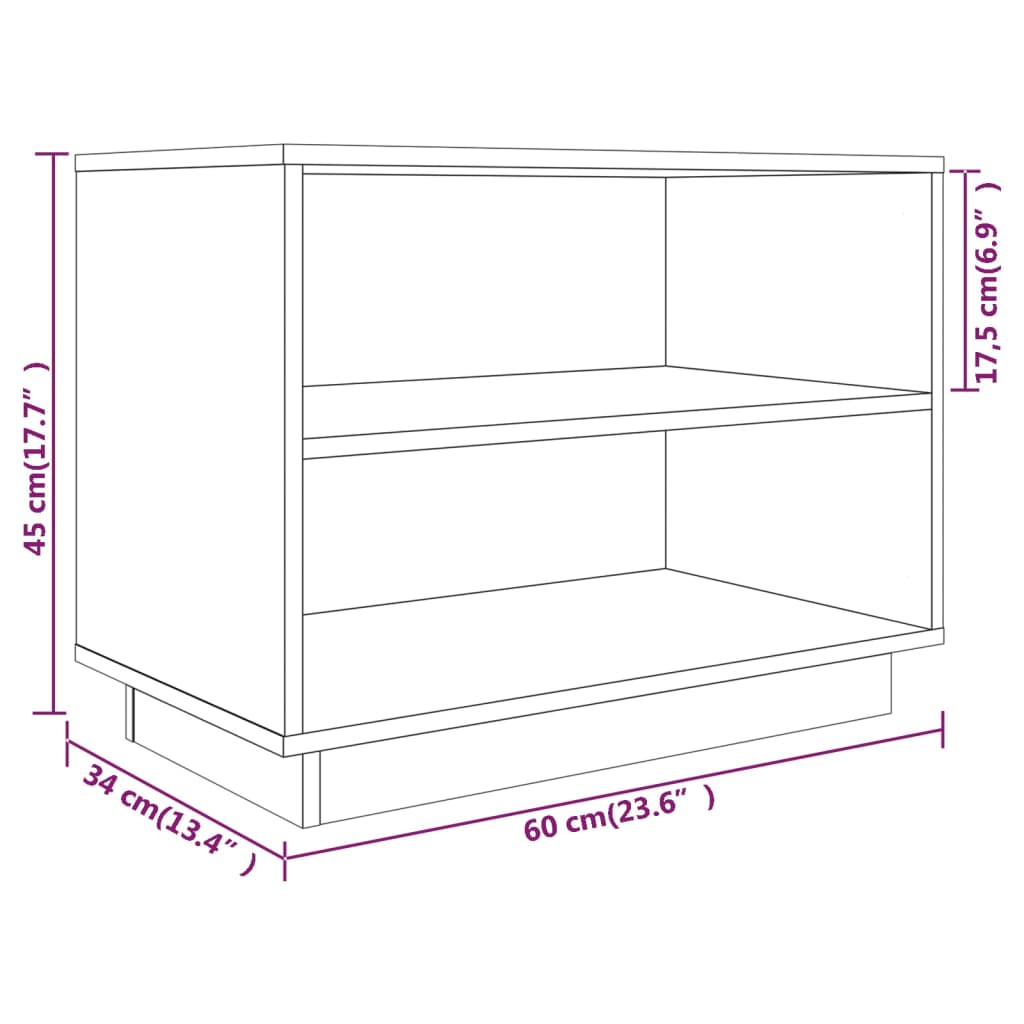 Schoenenkast 60x34x45 cm massief grenenhout