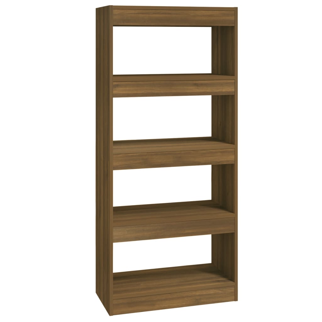 Boekenkast / kamerscherm 60x30x135 cm bewerkt hout bruineiken