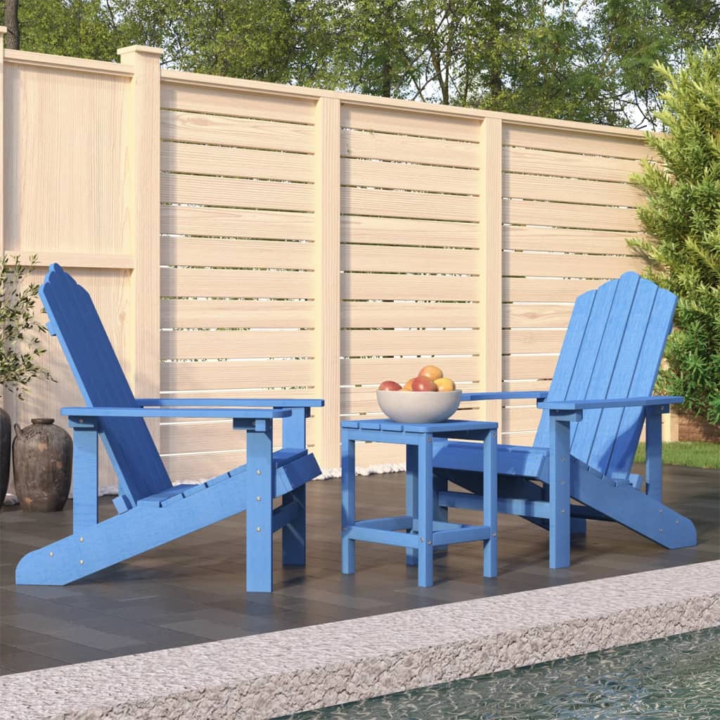 Tuinstoel Adirondack met tafel HDPE