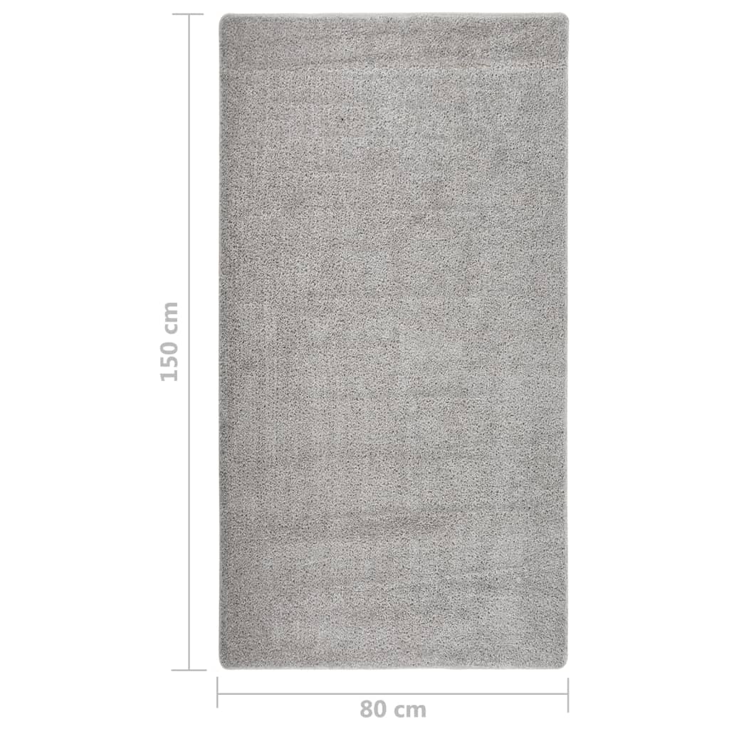 Vloerkleed shaggy anti-slip 200x290 cm donkergrijs