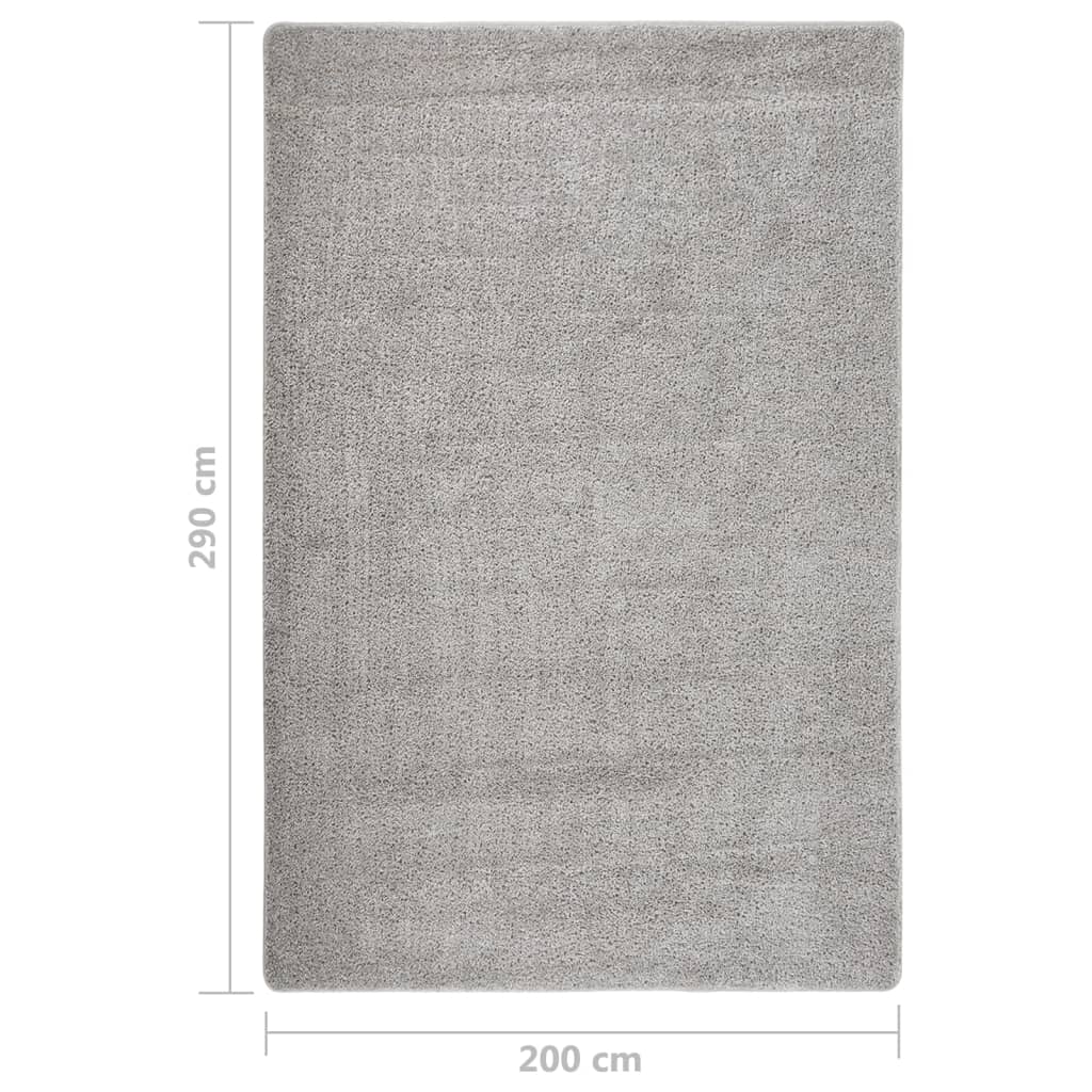 Vloerkleed shaggy anti-slip 200x290 cm donkergrijs