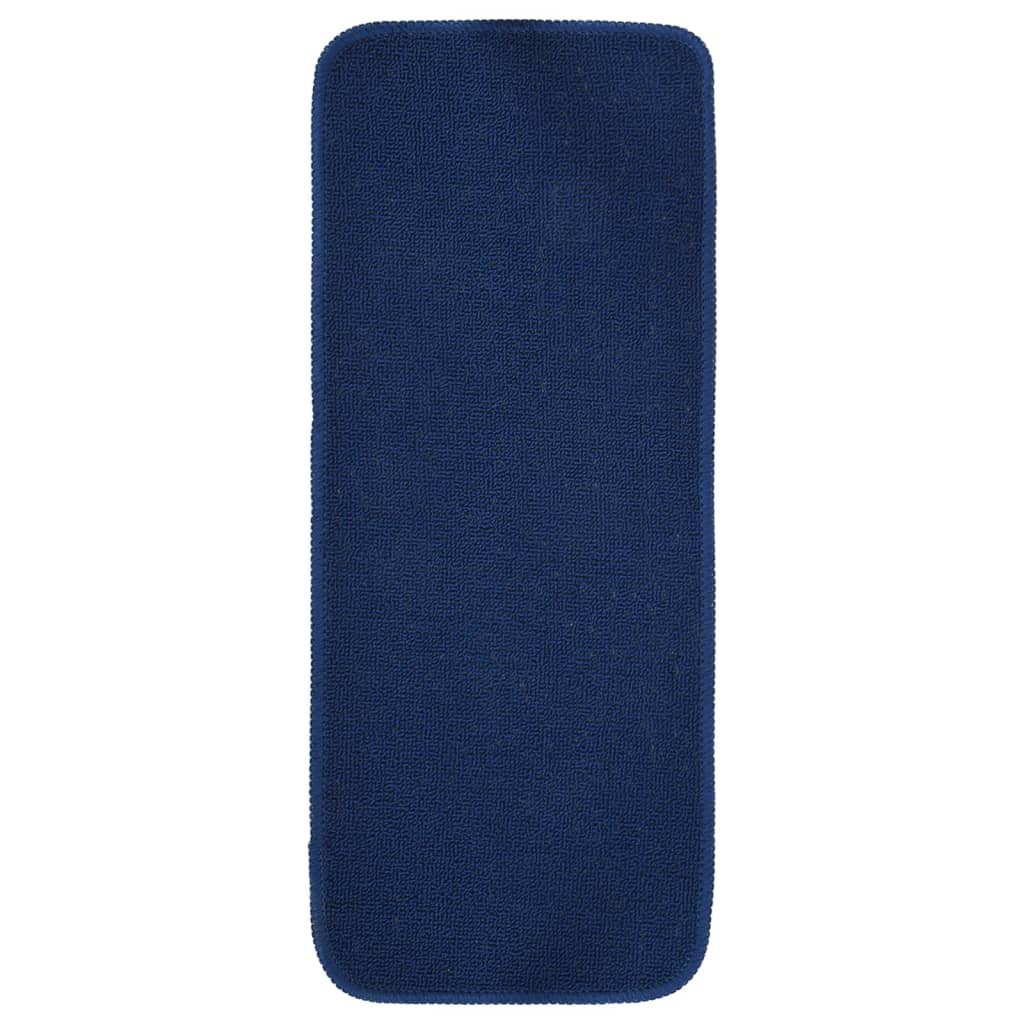 Trapmatten 15 st anti-slip rechthoekig 75x20 cm marineblauw