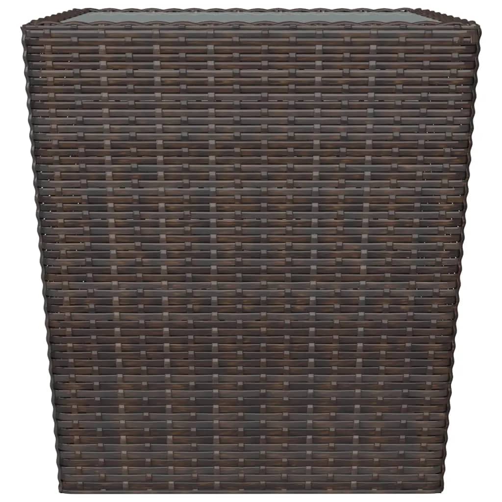 3-delige Bistroset poly rattan gehard glas