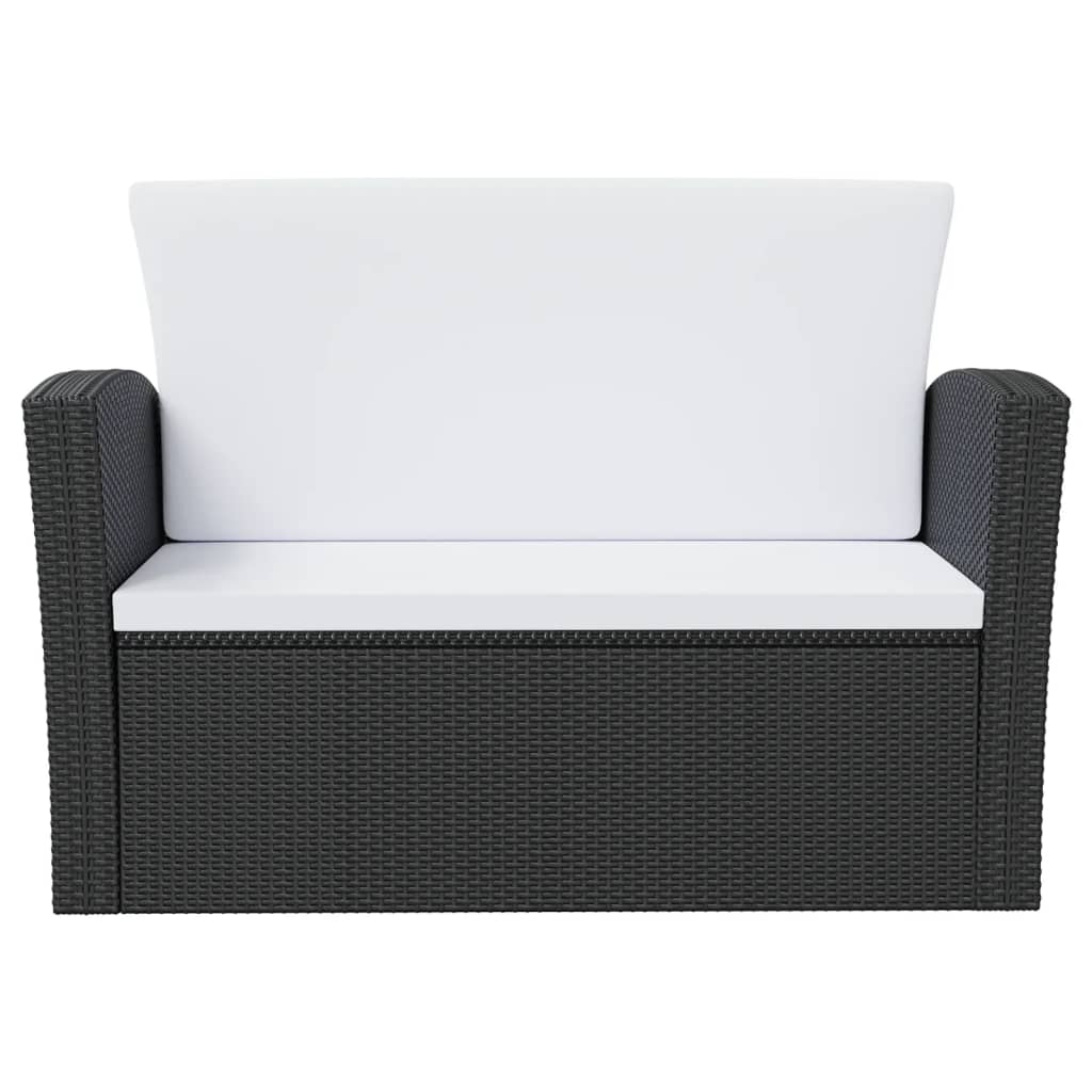 16-delige Loungeset met kussens poly rattan