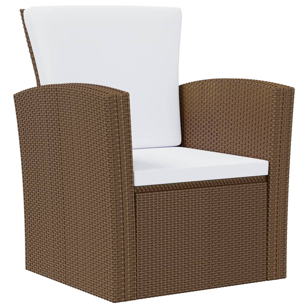 16-delige Loungeset met kussens poly rattan