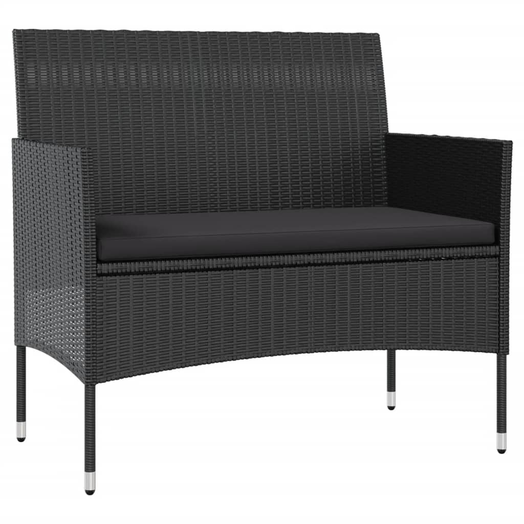 8-delige Loungeset met kussens poly rattan