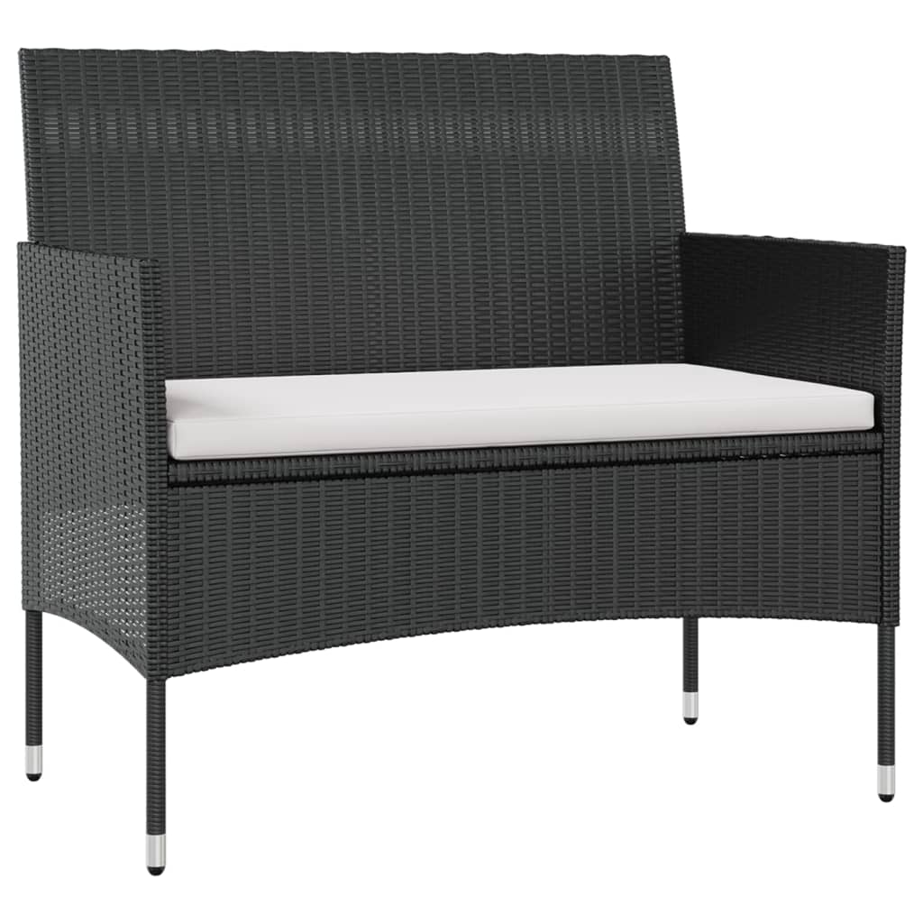 8-delige Loungeset met kussens poly rattan