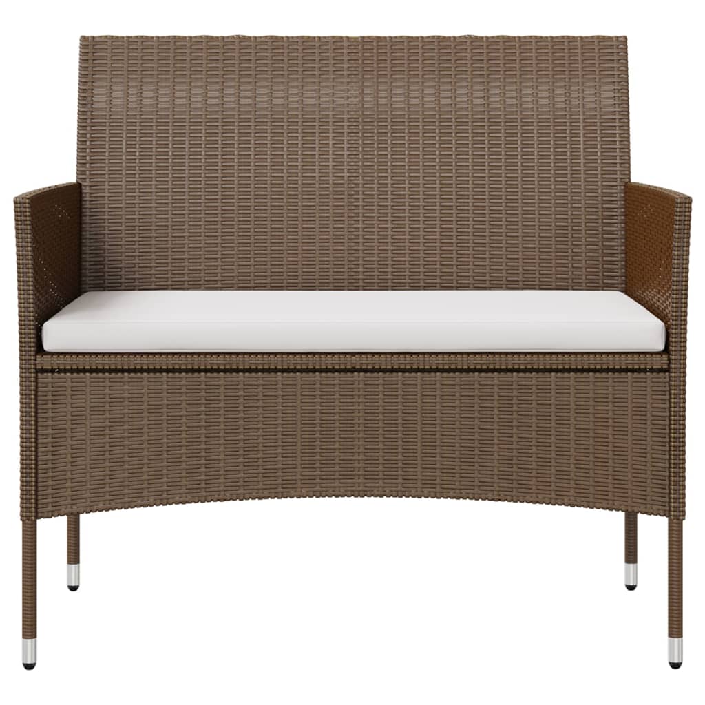 8-delige Loungeset met kussens poly rattan