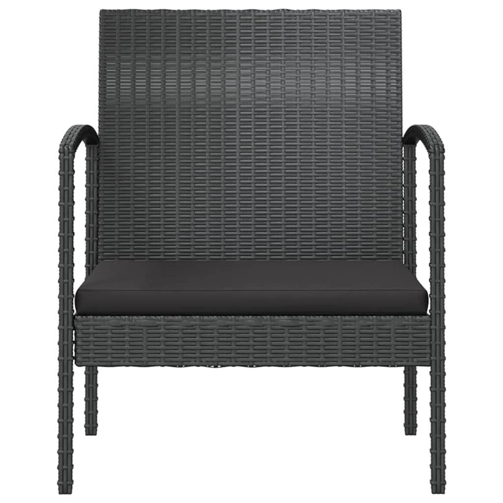 8-delige Loungeset met kussens poly rattan