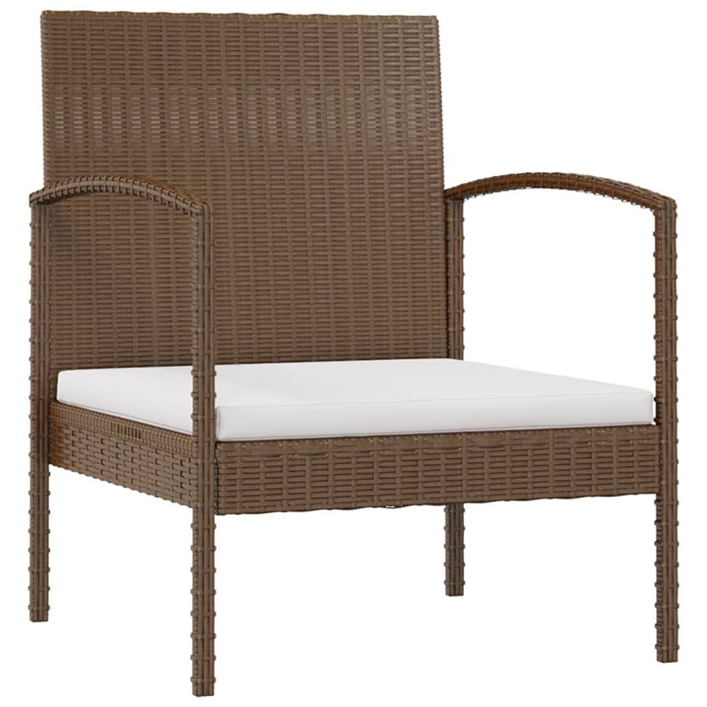 8-delige Loungeset met kussens poly rattan