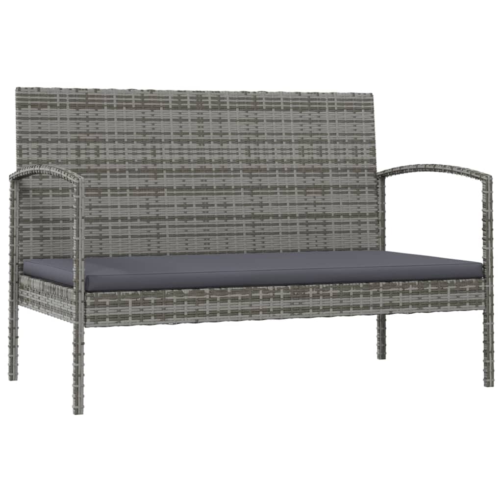 8-delige Loungeset met kussens poly rattan