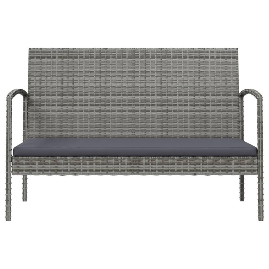 8-delige Loungeset met kussens poly rattan