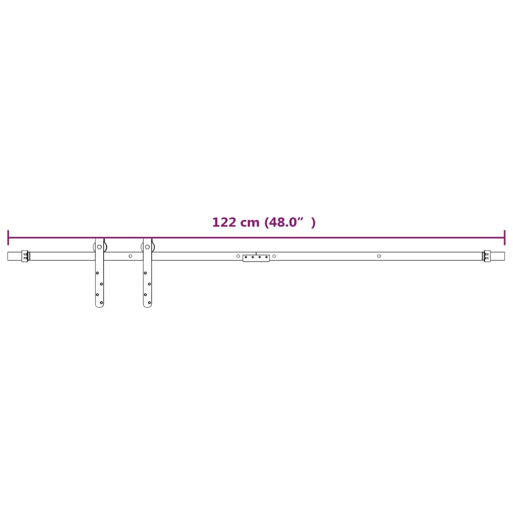 Ophangset voor minischuifdeur 200 cm koolstofstaal