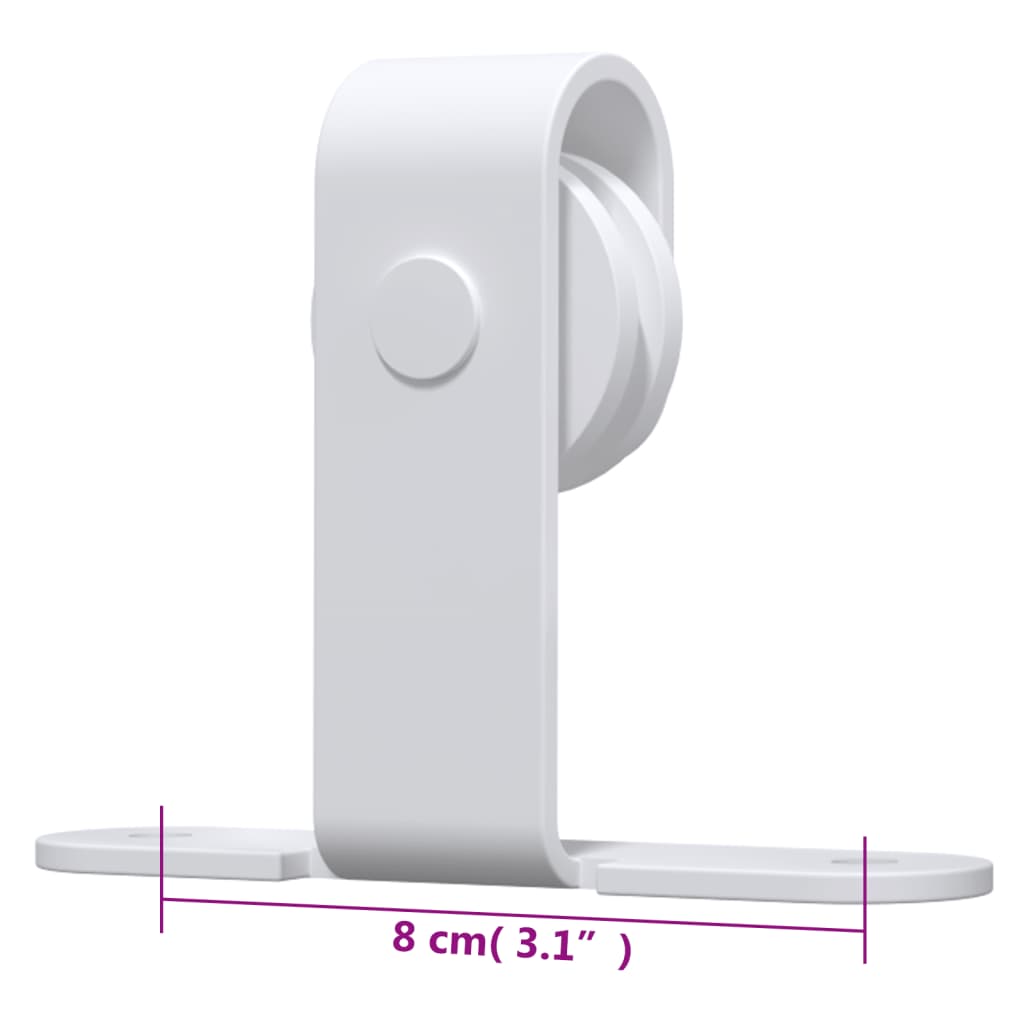 Ophangset voor minischuifdeur 122 cm koolstofstaal