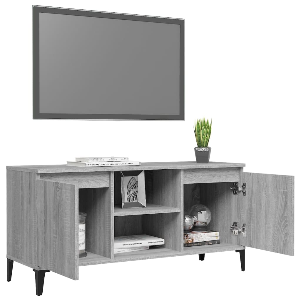 Tv-meubel met metalen poten 103,5x35x50 cm