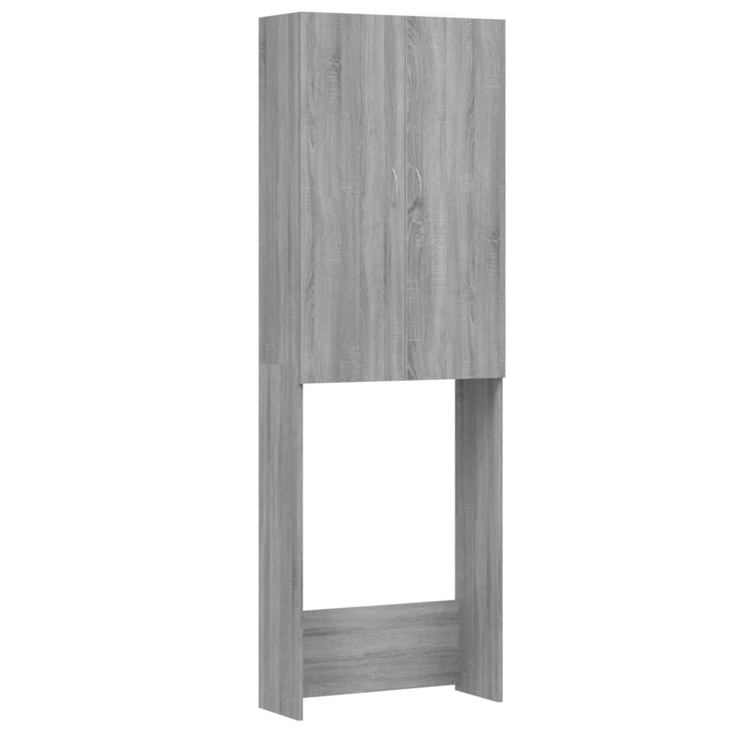 Wasmachinekast 64x25,5x190 cm oud houtkleurig