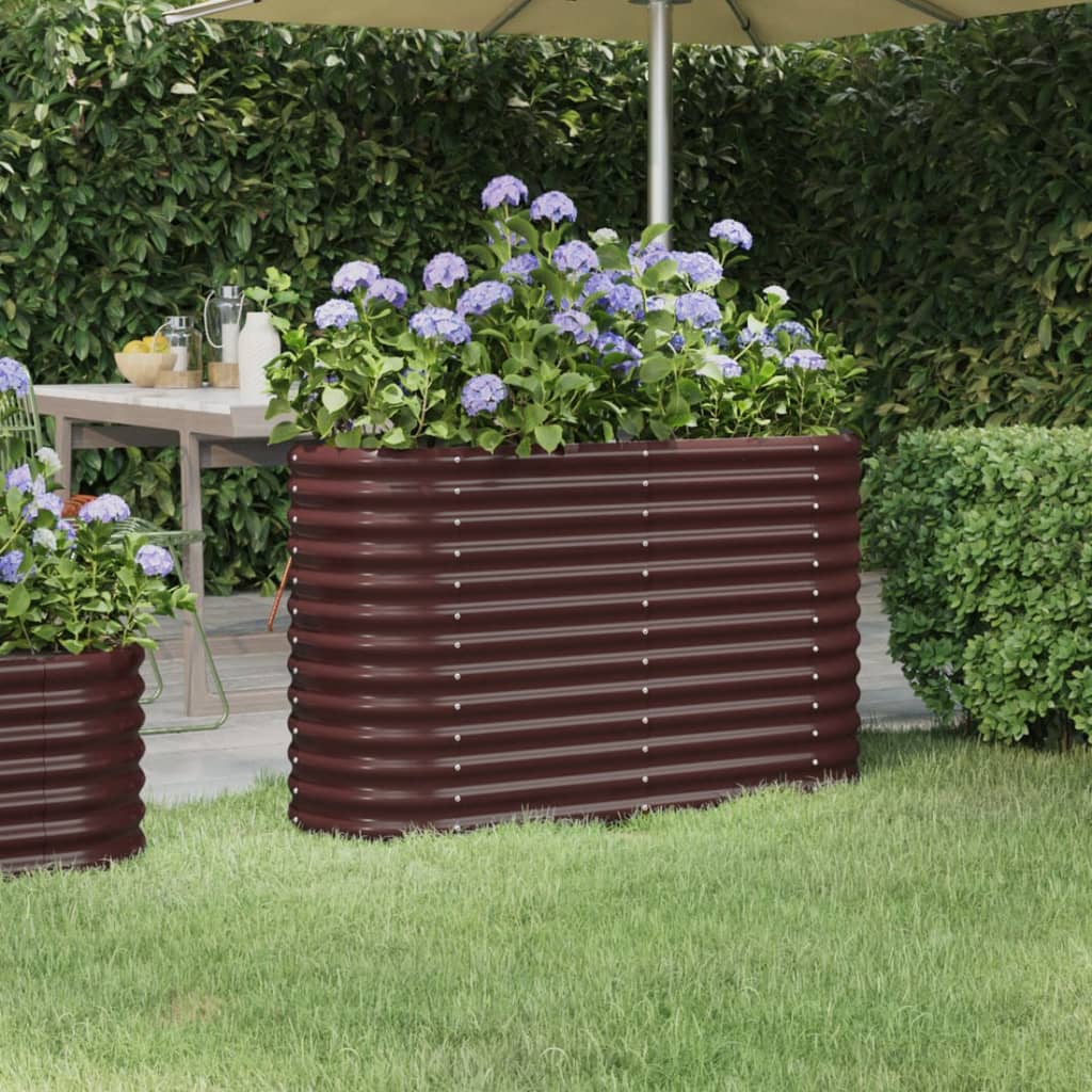 Plantenbak 114x40x68 cm gepoedercoat staal